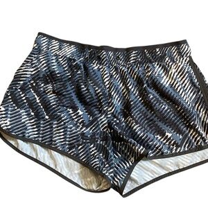 Cute Athletic Shorts Medium Gray White Blue